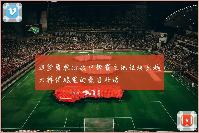 追梦勇敢挑战中锋霸主地位块头越大摔得越重的豪言壮语